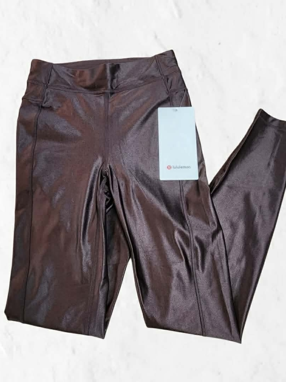 lululemon athletica Shiny Chocolate Brown High-Rise Leggings
